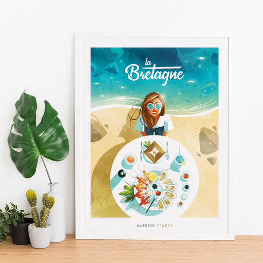 Mise en scène de l'illustration encadrée; (cadre non fourni)