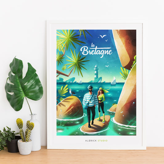 Mise en scène de l'illustration encadrée. (Cadre non fourni)