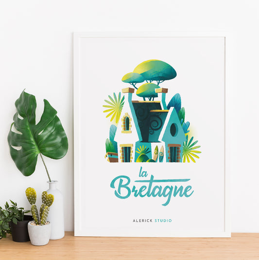 Mise en scène de l'illustration encadrée. (cadre non fourni)