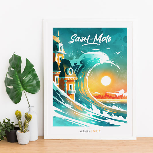 Mise en scène de l'illustration encadrée. (cadre non fourni)