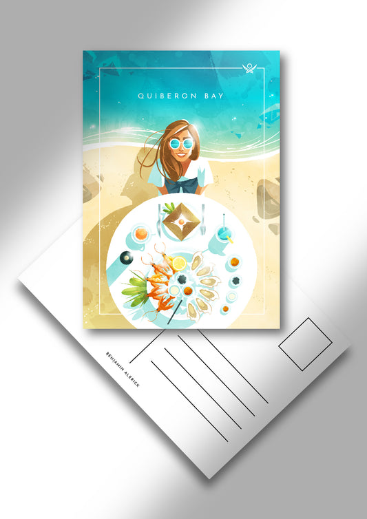 Carte postale Baie de Quiberon Fruits de Mer