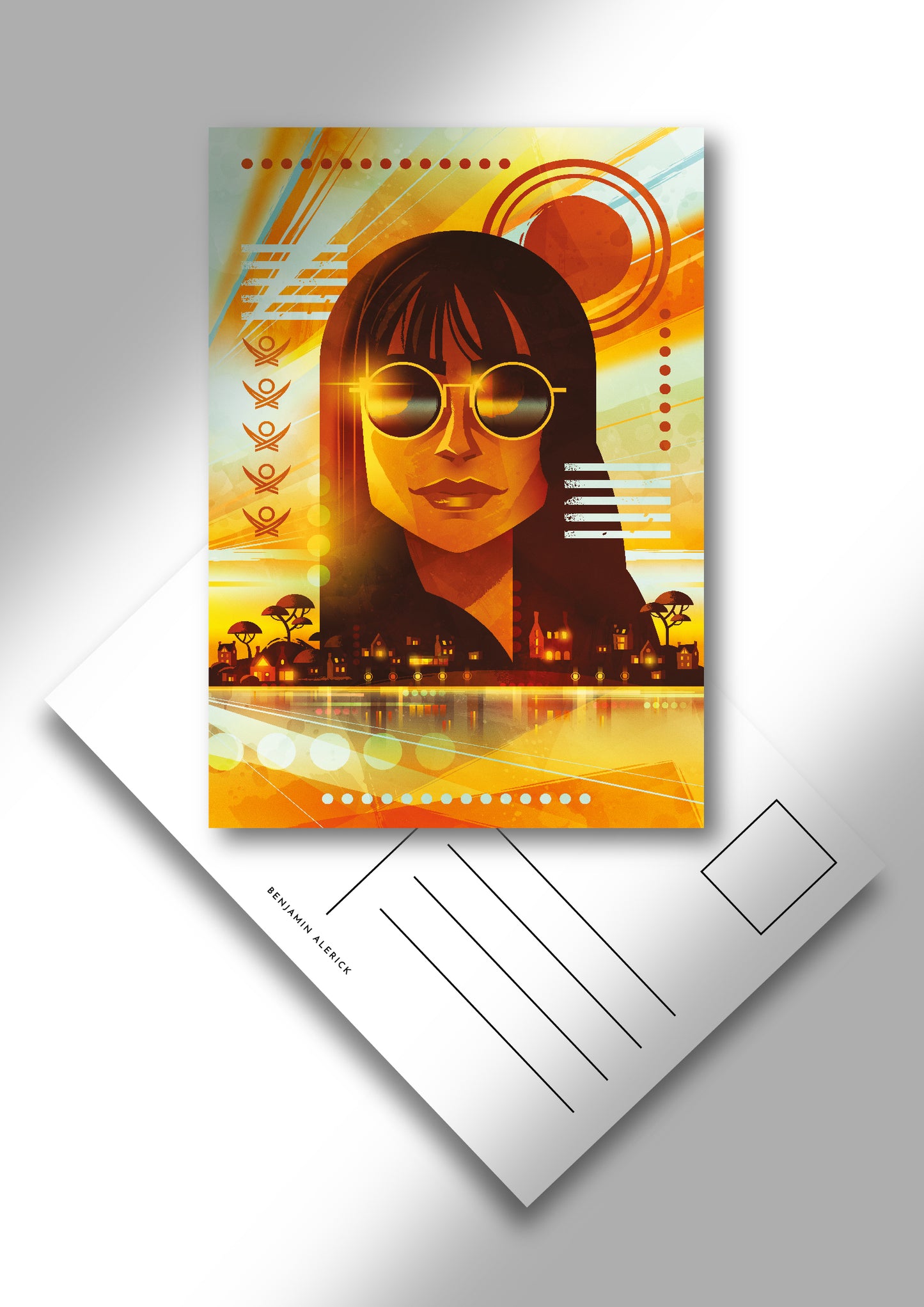 Carte postale Retro Girl
