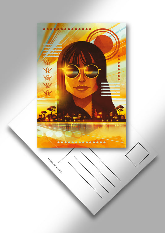 Carte postale Retro Girl